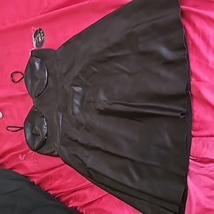 Brand new black fake leather dress.